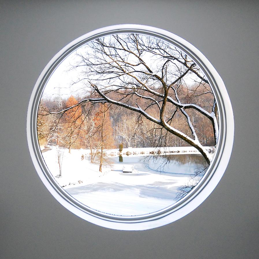 view from bathroom window residential architecture Cincinnati